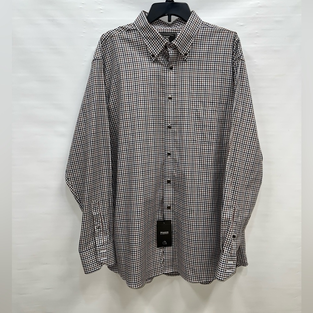 Maker & Company Shirt Mens XXL Multicolor Long Sleeve 100% Cotton NWT